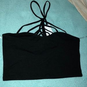 Black crop top from charlotte russe
